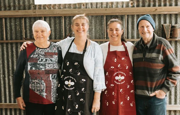 Two Generations United at Clifford's Honey Farm